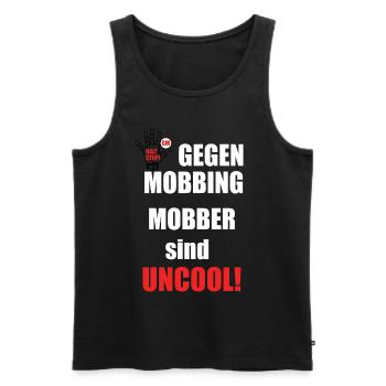 Gegen Mobbing - Männer Premium Bio Tank Top - Schwarz - Vorne - Michal (187cm)