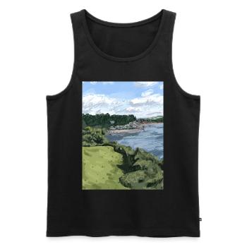 Beer, Devon - Men's Premium Organic Tank Top - black - Front - Michal (187cm)