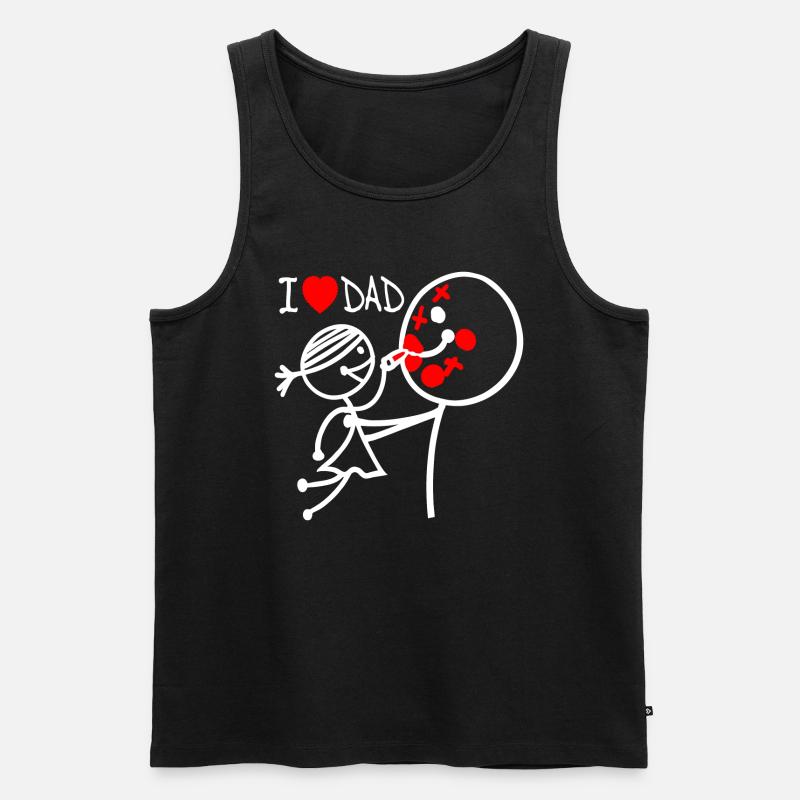 Ich liebe Papa SE - Männer Premium Bio Tank Top - Schwarz