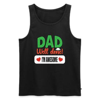 Father's Day - Men's Premium Organic Tank Top - black - Front - AI Model Male 178 light (178cm)