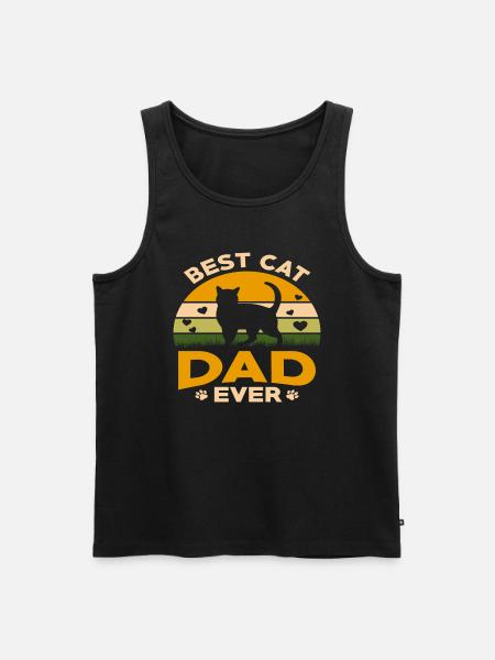 Bedste kattefar nogensinde bedste kattefar killing - Herre Premium økologisk tanktop - sort