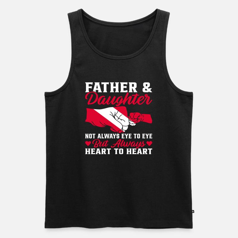 Vater und Tochter - Männer Premium Bio Tank Top - Schwarz