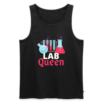 Königin des Labors, Queen of the lab - Débardeur bio Premium Homme - noir - Devant - Michal (187cm)