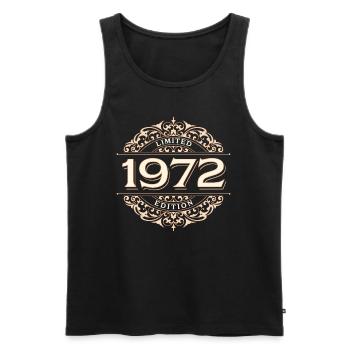 Limited Edition 1972 Vintage Birthday Gift - Men's Premium Organic Tank Top - black - Front - Michal (187cm)