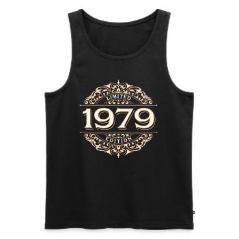 Limited Edition 1979 Vintage Birthday Gift - Men's Premium Organic Tank Top - black - Front - Michal (187cm)