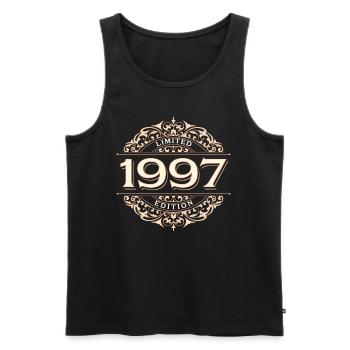 Limited Edition 1997 Vintage Birthday Gift - Men's Premium Organic Tank Top - black - Front - Michal (187cm)