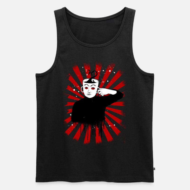 Kaffeetrinker - Kaffeemensch - Kaffeekopf - Coffee - Männer Premium Bio Tank Top - undefined