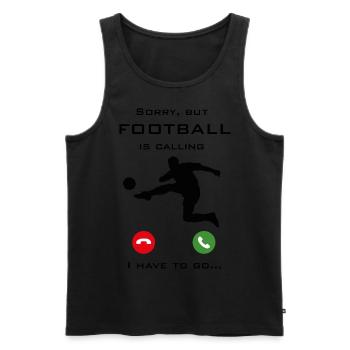Football is calling - Männer Premium Bio Tank Top - Schwarz - Vorne - Michal (187cm)