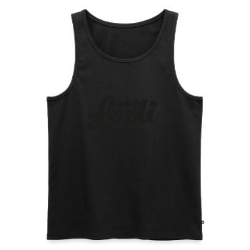 Lööli Schweizerdeutsch Dummkopf Schweiz Schweizer - Männer Premium Bio Tank Top - Schwarz - Vorne - AI Model Male 178 light (178cm)
