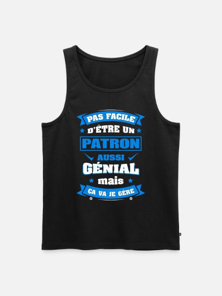 PATRON GÉNIAL - Débardeur bio Premium Homme - noir