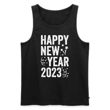 Fête du Nouvel An Bonne Année 2023 - Débardeur bio Premium Homme - noir - Devant - Michal (187cm)