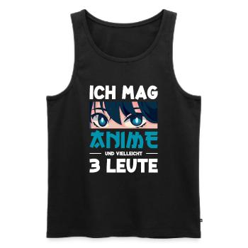 Ich Mag Anime und 3 Leute Japan Manga - Männer Premium Bio Tank Top - Schwarz - Vorne - AI Model Male 178 light (178cm)
