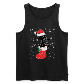 Funny Humor Christmas - Men's Premium Organic Tank Top - black - Front - Michal (187cm)