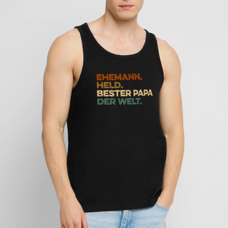 Held Bester Papa Mann Der Welt Held Bester Ehemann Männer Premium Bio Tank Top