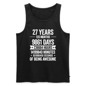 27 Years Genial Decoration Birthday Gift Funny - Men's Premium Organic Tank Top - black - Front - Michal (187cm)