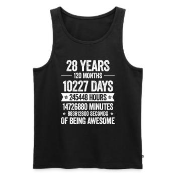 28 Years Awesome Decoration Birthday Gift Funny - Men's Premium Organic Tank Top - black - Front - Michal (187cm)
