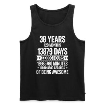 38 Years Awesome Decoration Birthday Gift Funny - Men's Premium Organic Tank Top - black - Front - Michal (187cm)