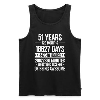 51 Years Genial Decoration Birthday Gift Funny - Men's Premium Organic Tank Top - black - Front - Michal (187cm)