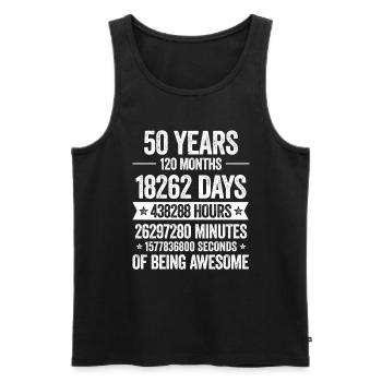 50 Years Genial Decoration Birthday Gift Funny - Men's Premium Organic Tank Top - black - Front - Michal (187cm)