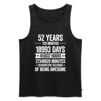 52 Years Genial Decoration Birthday Gift Funny - Men's Premium Organic Tank Top - black - Front - Michal (187cm)