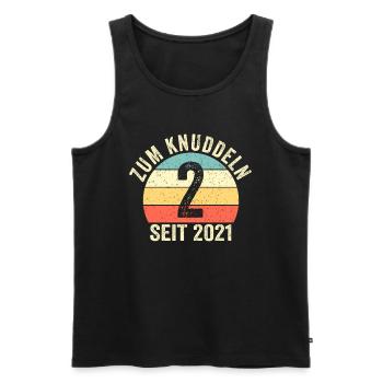 Geburtstag Junge Mädchen 2 Jahre Seit 2021 - Männer Premium Bio Tank Top - Schwarz - Vorne - Michal (187cm)