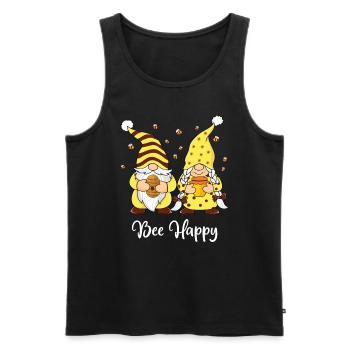 Bee Happy Spring Bee Garden Gnome Garden - Débardeur bio Premium Homme - noir - Devant - Michal (187cm)