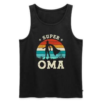 Super Oma Beste Oma Der Welt Muttertag - Männer Premium Bio Tank Top - Schwarz - Vorne - AI Model Male 178 light (178cm)