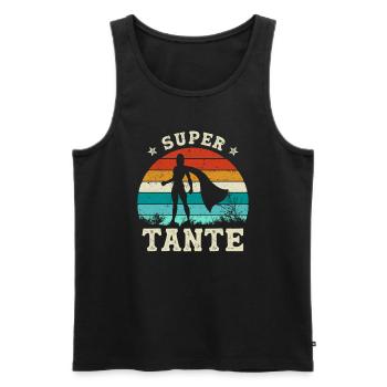 Super Tante Beste Tante Der Welt Muttertag - Männer Premium Bio Tank Top - Schwarz - Vorne - Michal (187cm)