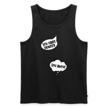 Ich habe Hunger Schwangerschaft verkünden - Männer Premium Bio Tank Top - Schwarz - Vorne - Michal (187cm)