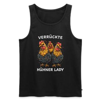 Witziger Spruch Landwirt Bauer Hühner Henne - Männer Premium Bio Tank Top - Schwarz - Vorne - Michal (187cm)