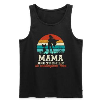 Team Super Mama und Tochter Muttertag - Männer Premium Bio Tank Top - Schwarz - Vorne - Michal (187cm)