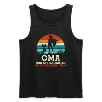 Team Oma Enkeltochter Muttertag Super Oma - Männer Premium Bio Tank Top - Schwarz - Vorne - Michal (187cm)