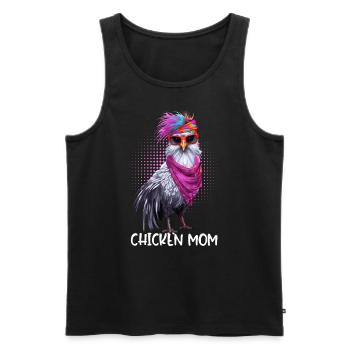 Chicken Mom Chickens Hen Gift Farmer - Men's Premium Organic Tank Top - black - Front - AI Model Male 178 light (178cm)