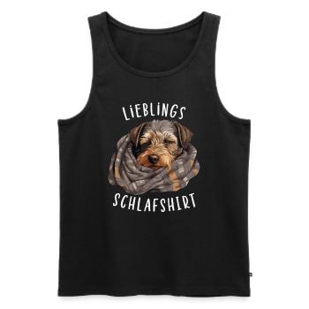 Lieblings Schlafshirt German Wirehaired - Männer Premium Bio Tank Top - Schwarz - Vorne - AI Model Male 178 light (178cm)