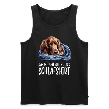 Offizielles Schlafshirt Irish Setter Hund - Männer Premium Bio Tank Top - Schwarz - Vorne - Michal (187cm)