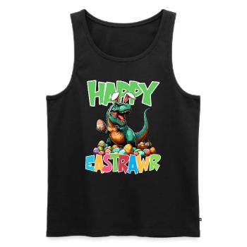 Dinosaur Trex Boys Easter Basket Easter Bunny Merry - Men's Premium Organic Tank Top - black - Front - Michal (187cm)