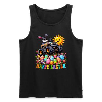 Monster Truck Boys Easter Basket Easter Bunny Merry - Men's Premium Organic Tank Top - black - Front - Michal (187cm)