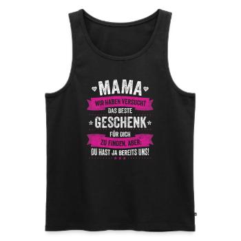 Le meilleur cadeau, c’est nous Maman Fête des Mères - Débardeur bio Premium Homme - noir - Devant - Michal (187cm)