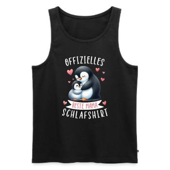 Offizielles Beste Mama Schlafshirt Pinguin - Männer Premium Bio Tank Top - Schwarz - Vorne - Michal (187cm)