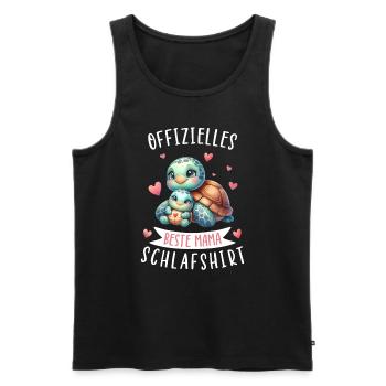 Official Best Mom Sleep Shirt Turtle - Men's Premium Organic Tank Top - black - Front - Michal (187cm)