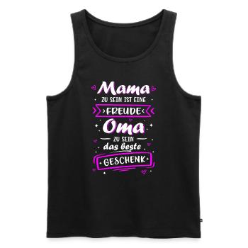 Geburtstag Muttertag Mama Oma Geschenk - Männer Premium Bio Tank Top - Schwarz - Vorne - Michal (187cm)
