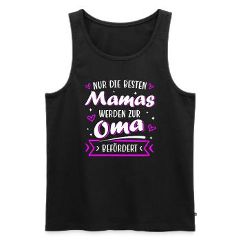 Mama Oma Geschenk Geburtstag Muttertag - Männer Premium Bio Tank Top - Schwarz - Vorne - Michal (187cm)
