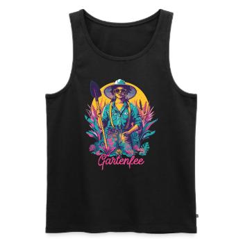 Gartenfee Garten Muttertag Mama Gärtner Hobby - Männer Premium Bio Tank Top - Schwarz - Vorne - AI Model Male 178 light (178cm)