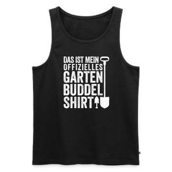 Chemise de jardin officielle maman papa jardinier amateur - Débardeur bio Premium Homme - noir - Devant - Michal (187cm)
