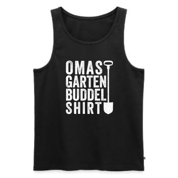 Garten Buddelshirt Oma Hobbygärtner Muttertag - Männer Premium Bio Tank Top - Schwarz - Vorne - AI Model Male 178 light (178cm)