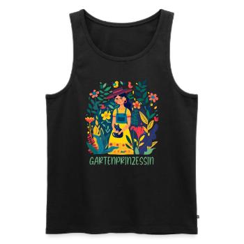 Gartenprinzessin Garten Muttertag Mama Gärtner - Männer Premium Bio Tank Top - Schwarz - Vorne - AI Model Male 178 light (178cm)