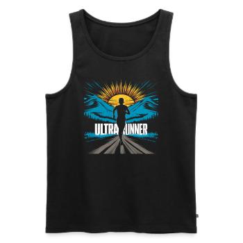 Ultramarathons Ultralauf Ultramarathon Läufer - Männer Premium Bio Tank Top - Schwarz - Vorne - AI Model Male 178 light (178cm)