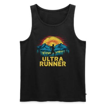 Ultramarathons Ultralauf Ultramarathon Läufer - Männer Premium Bio Tank Top - Schwarz - Vorne - AI Model Male 178 light (178cm)