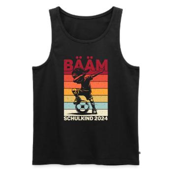School enrollment back to school boys schoolchild 2024 - Men's Premium Organic Tank Top - black - Front - AI Model Male 178 light (178cm)