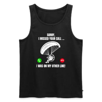 Paragliding Motor paragliding Flying Hang gliding - Men's Premium Organic Tank Top - black - Front - Michal (187cm)